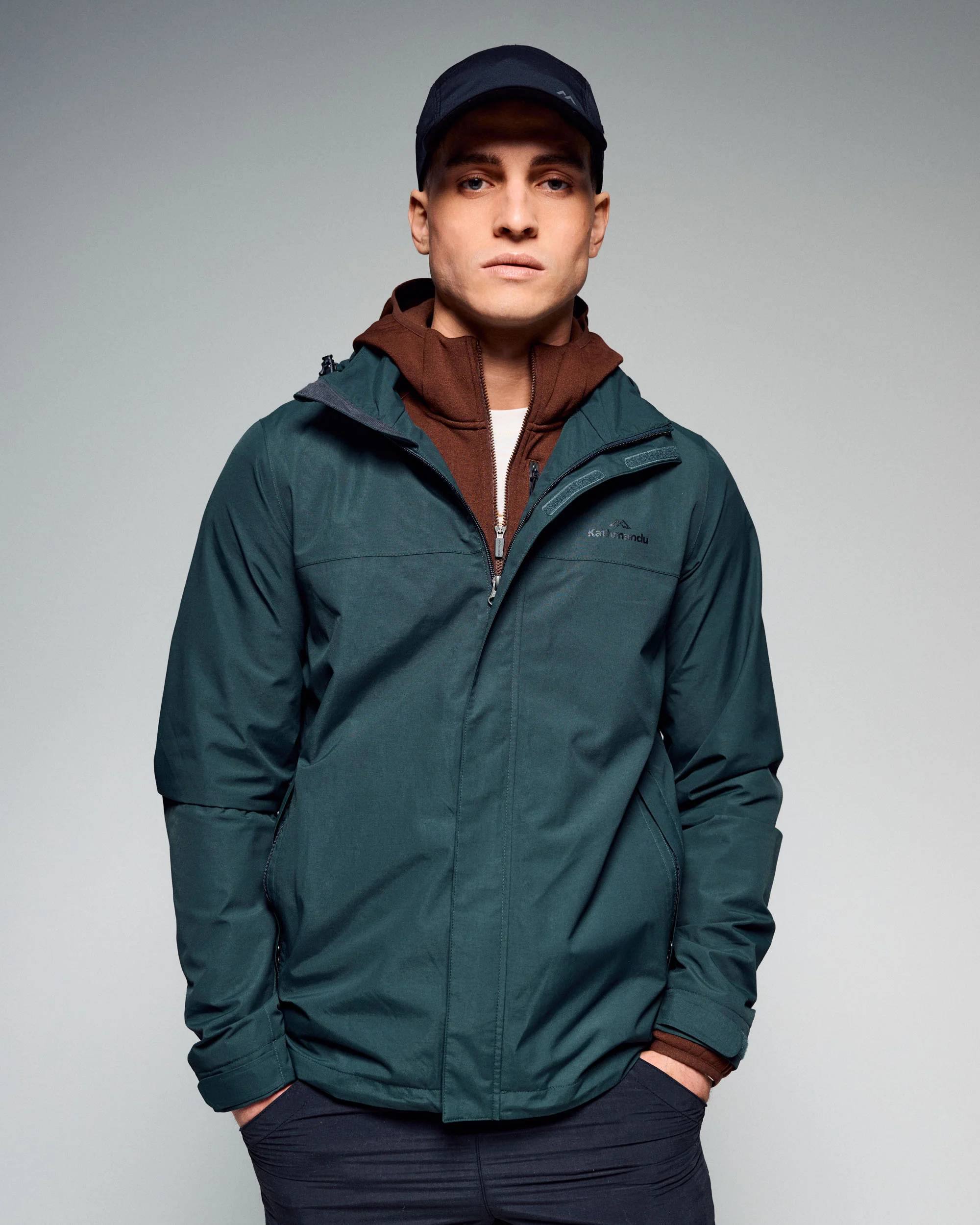Men's Andulo 2-layer Rain Jacket - Deep Forest - Image 2
