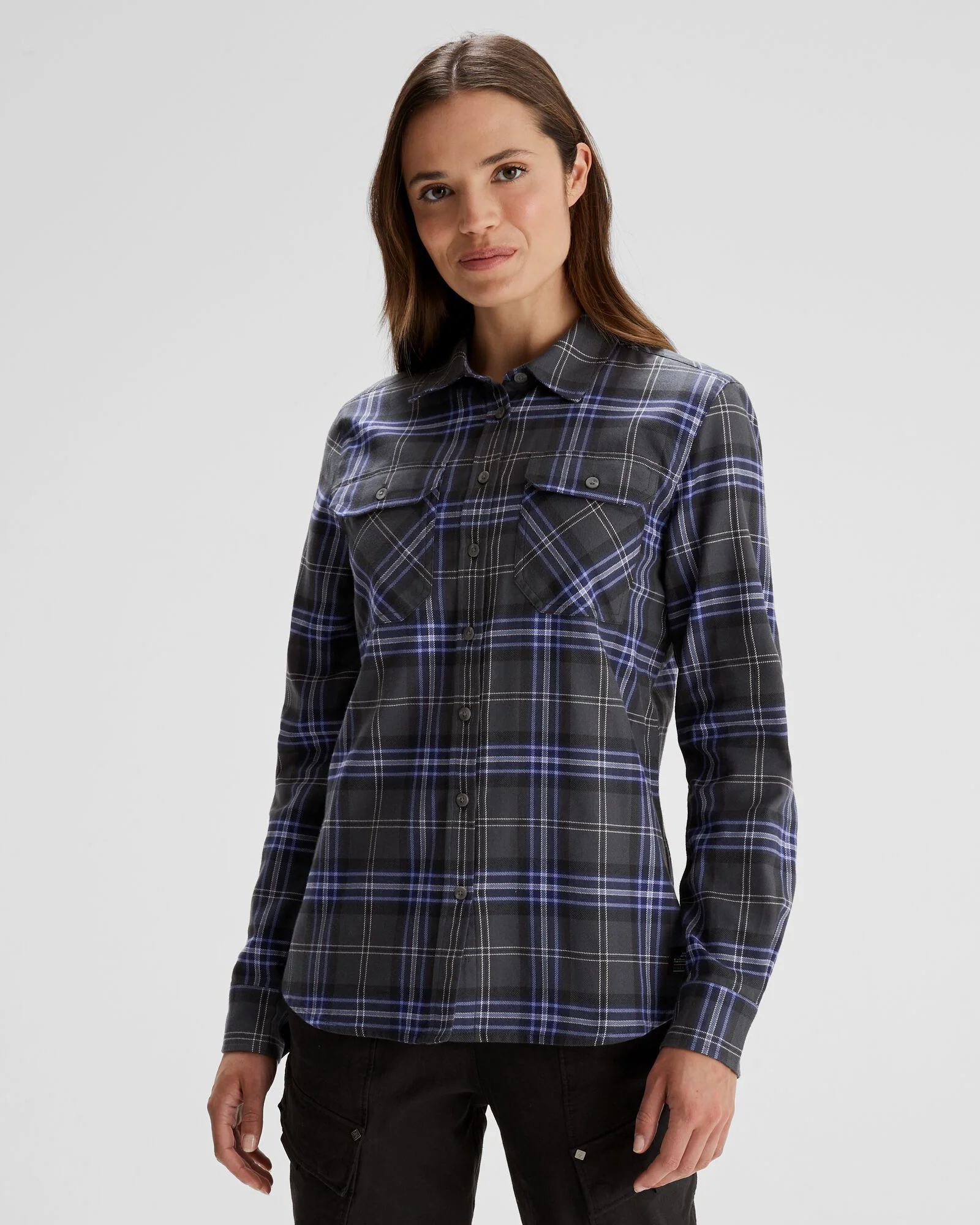 Women's Carrillon HF Long Sleeve Shirt  - Mountain Plaid Dark Night