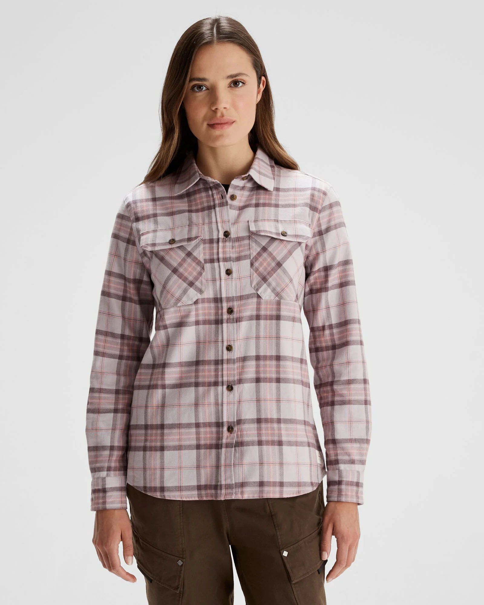 Women's Carrillon HF Long Sleeve Shirt  - Mountain Plaid Dove