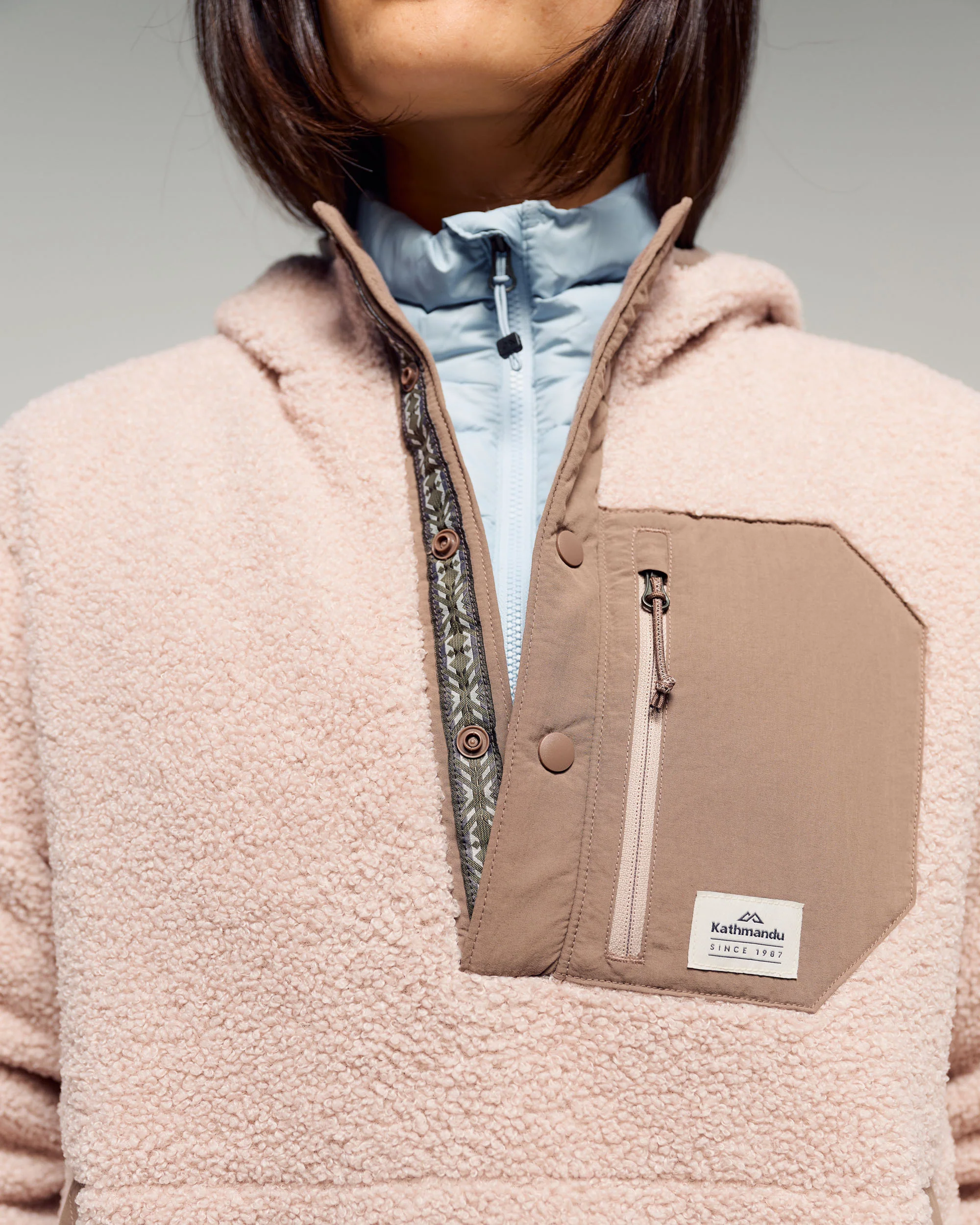 Women's Co-Z High Pile Hooded Pullover v2 - Light Taupe - Image 5