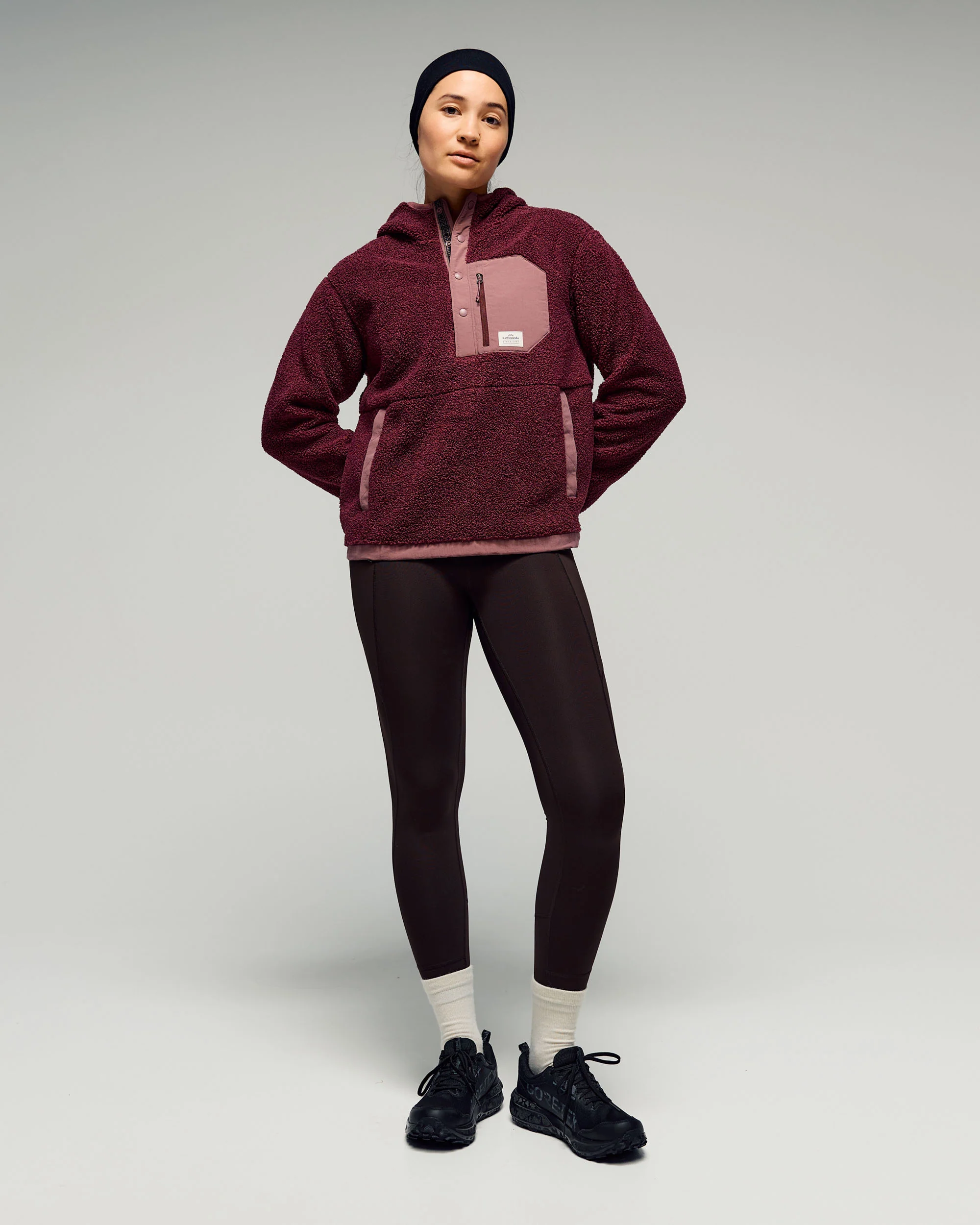 Women's Co-Z High Pile Hooded Pullover v2 -  Mulberry/Dark Thistle