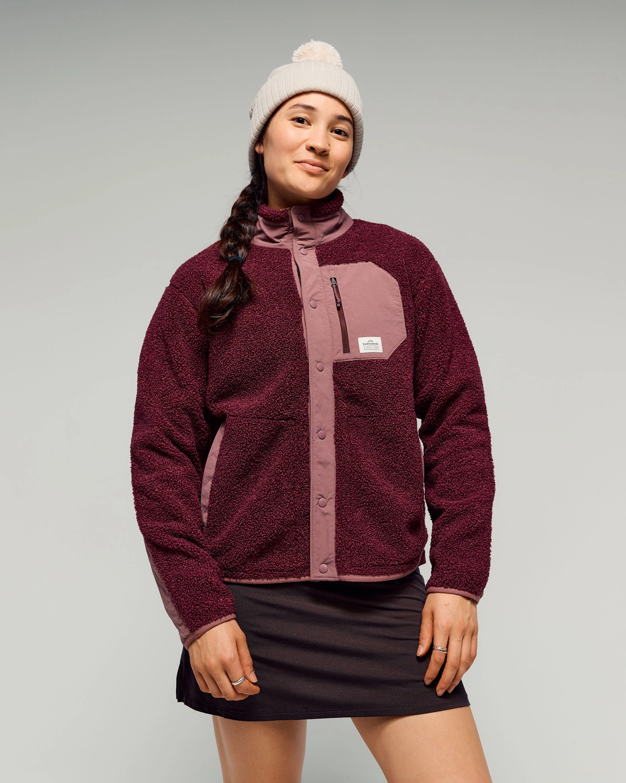 Co-Z High Pile Women's Jacket v3 -  Mulberry/Dark Thistle