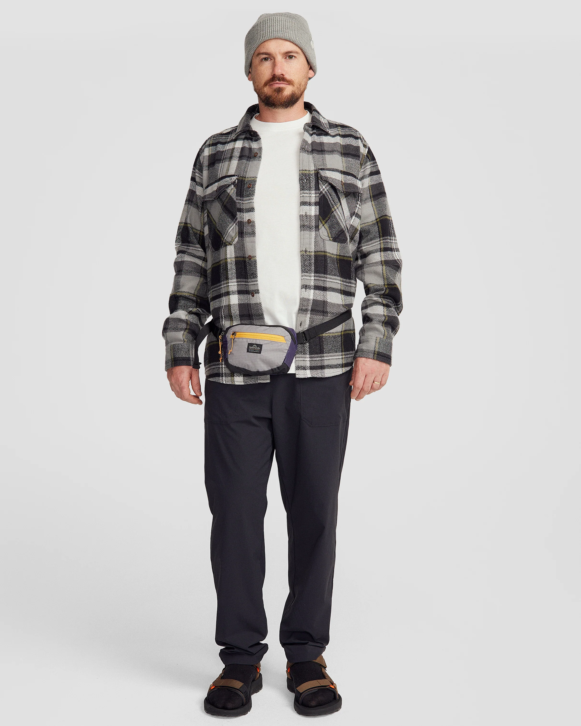 Men's Huntly Long Sleeve Shirt - Hut Plaid Steel Grey - Image 8