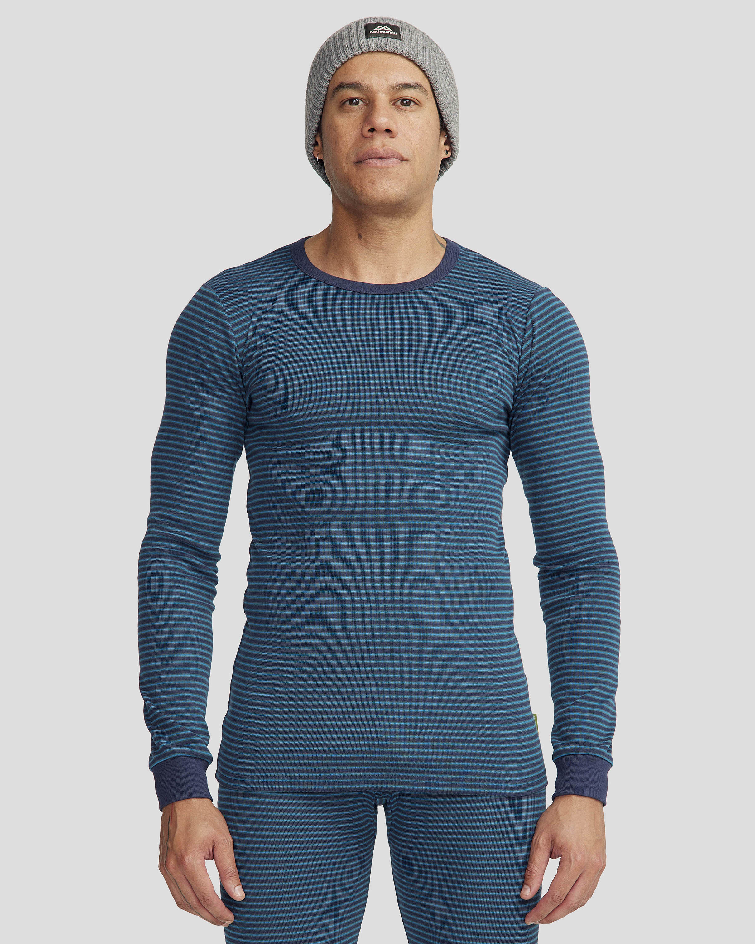 KMDCore Long Sleeve Top - Dark Eddy/Navy Stripe