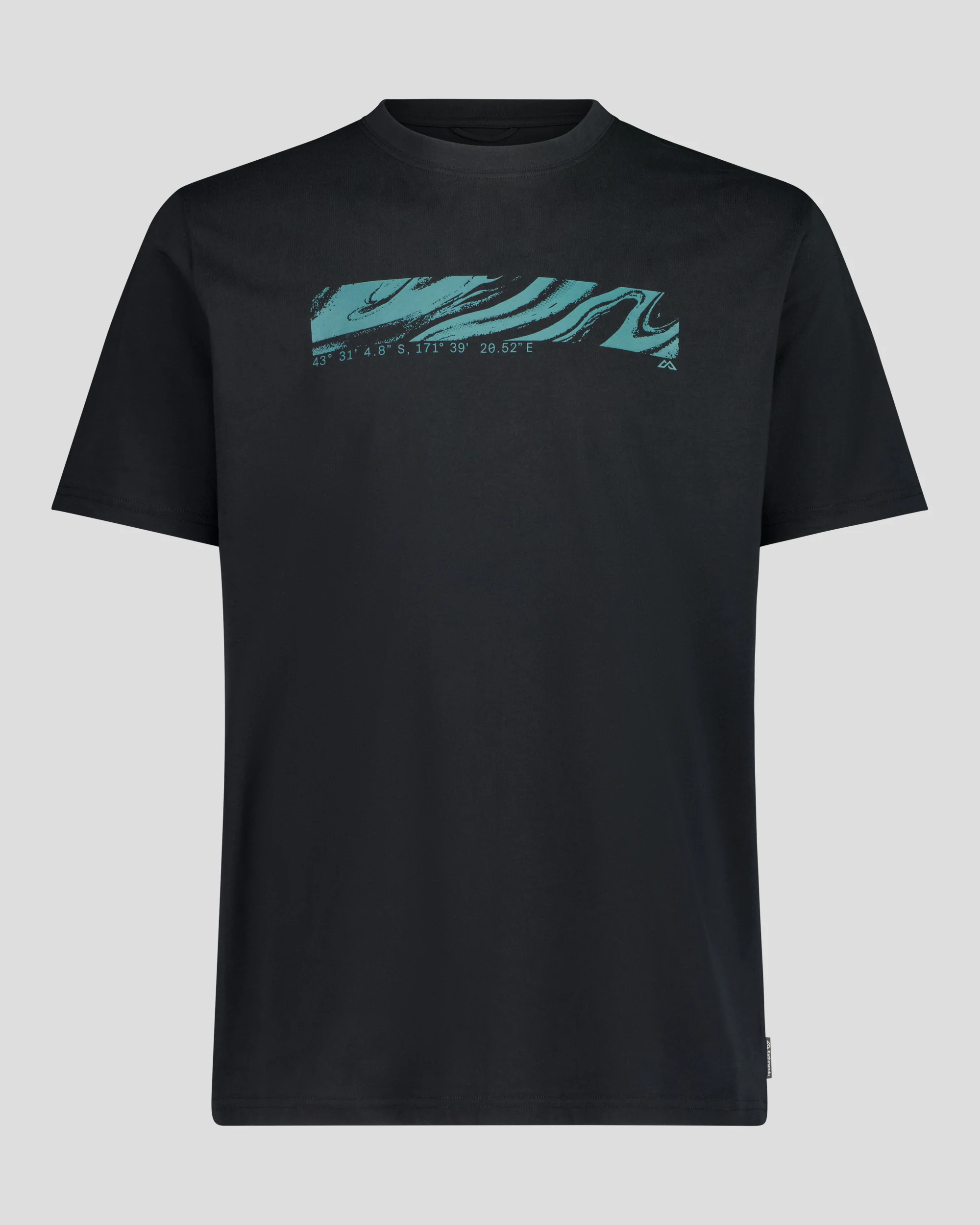 Men's Braided River Organic Cotton T-Shirt -  Black Stingray
