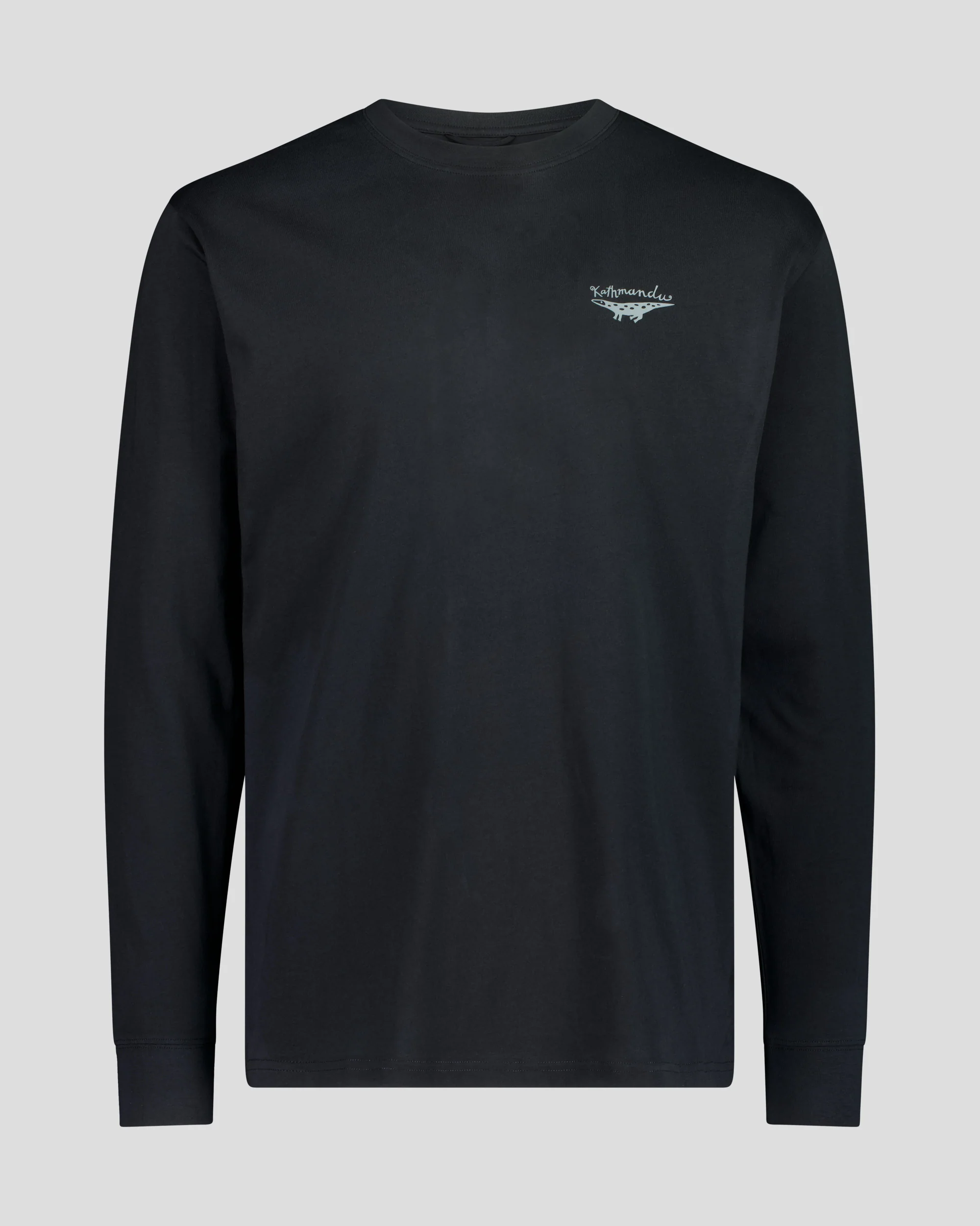 Men's Lizard Organic Cotton Long Sleeve Tee - Black Stingray - Image 4