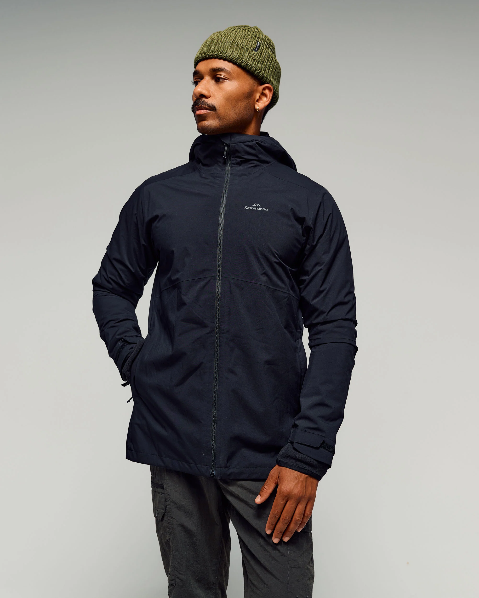Men's Trailhead 3in1 Rain Hooded Jacket -  Black Stingray