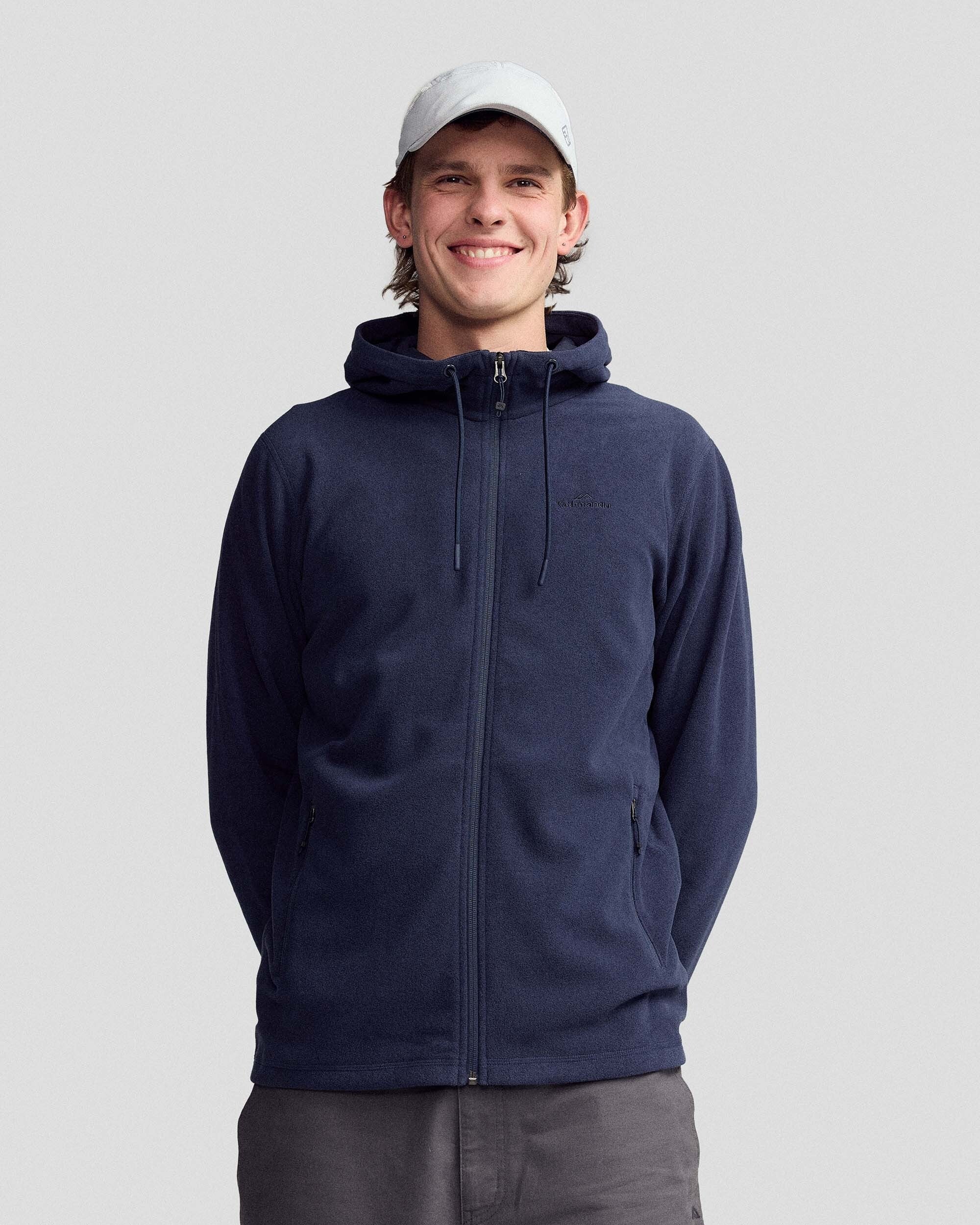 Men's Mt Aspiring Hooded Fleece Jacket  - Pure Navy