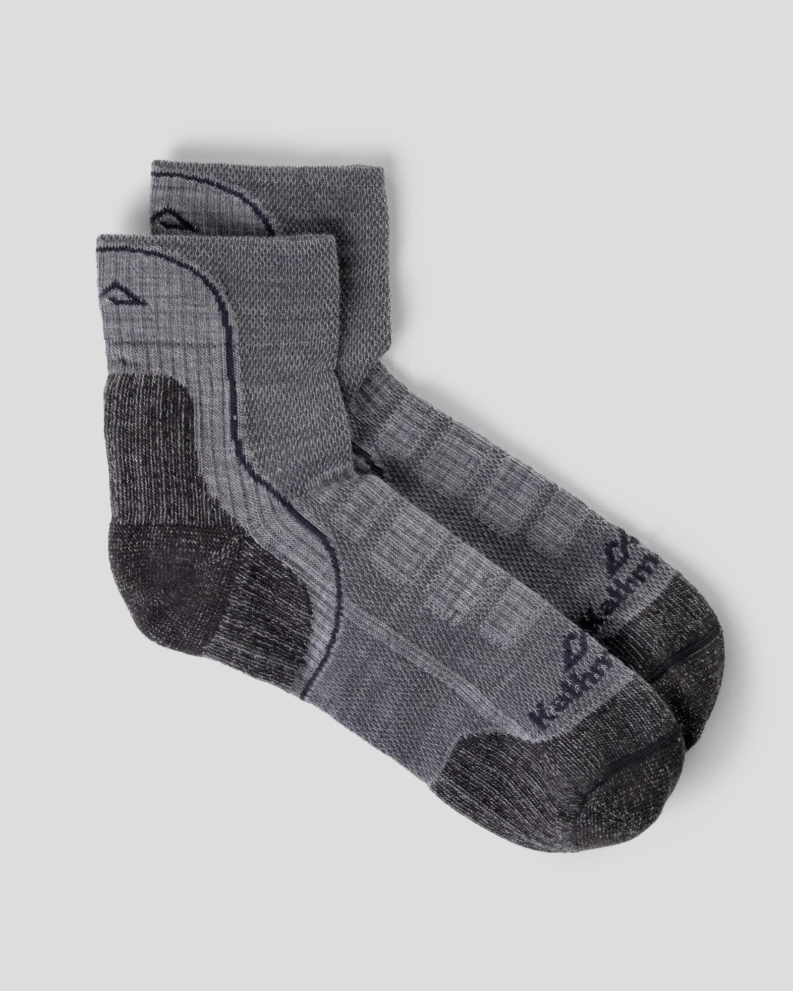 Ridge Wool Blend ¼ Crew Sock - Grey Marle