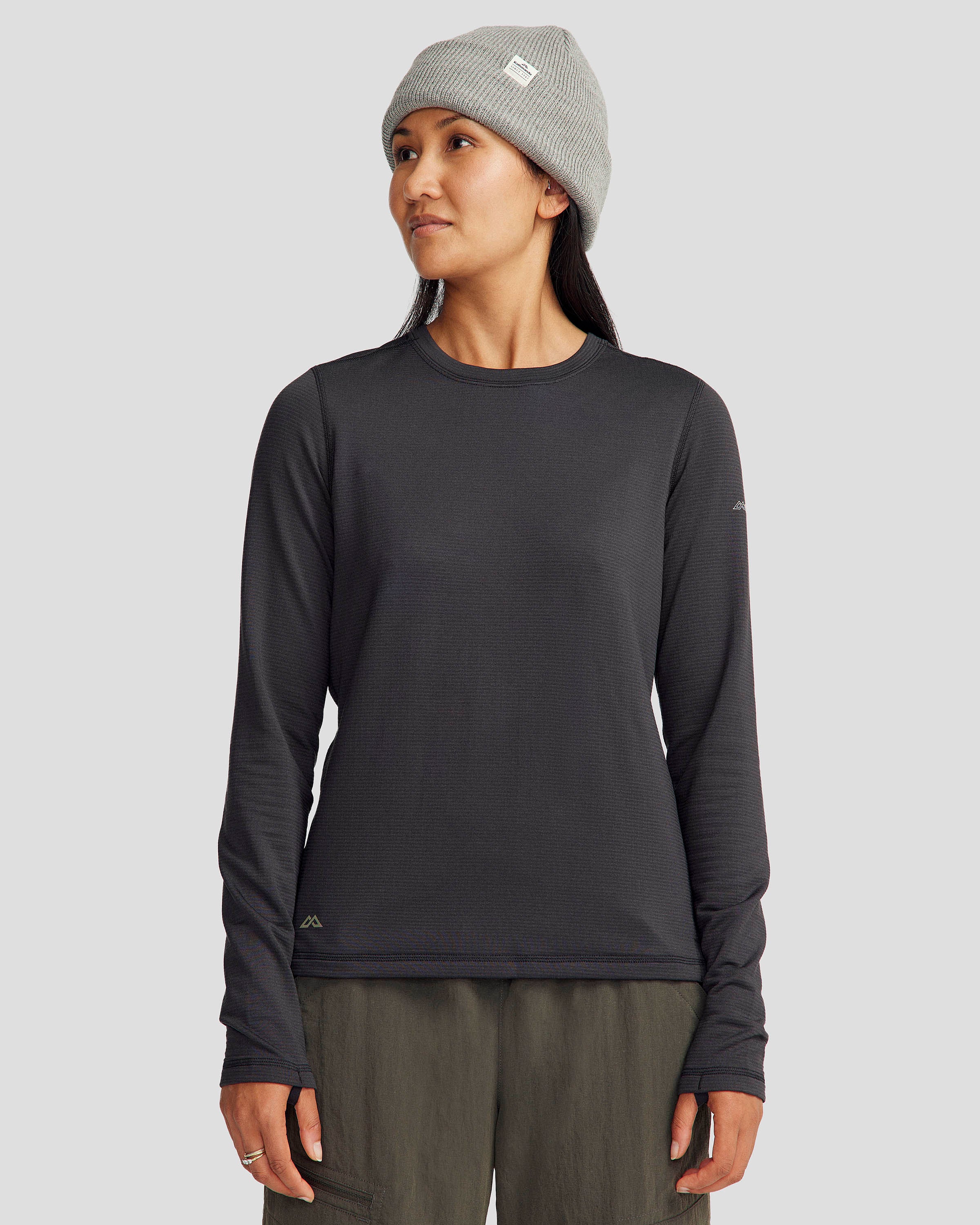 Women's Seeker Fleece Long Sleeve Top - Black Stingray