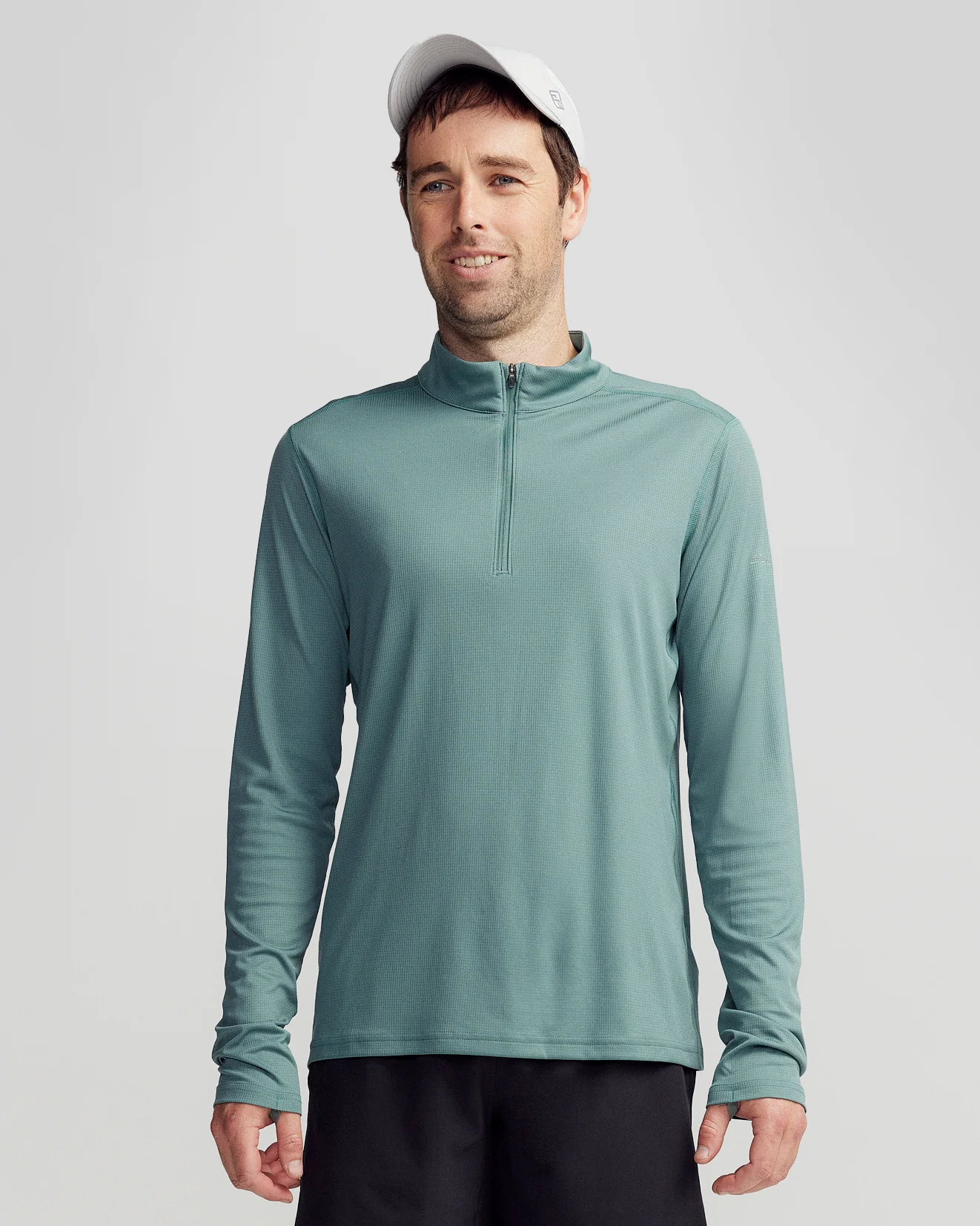 Men's Seeker Quarter Zip Top - Light Forest