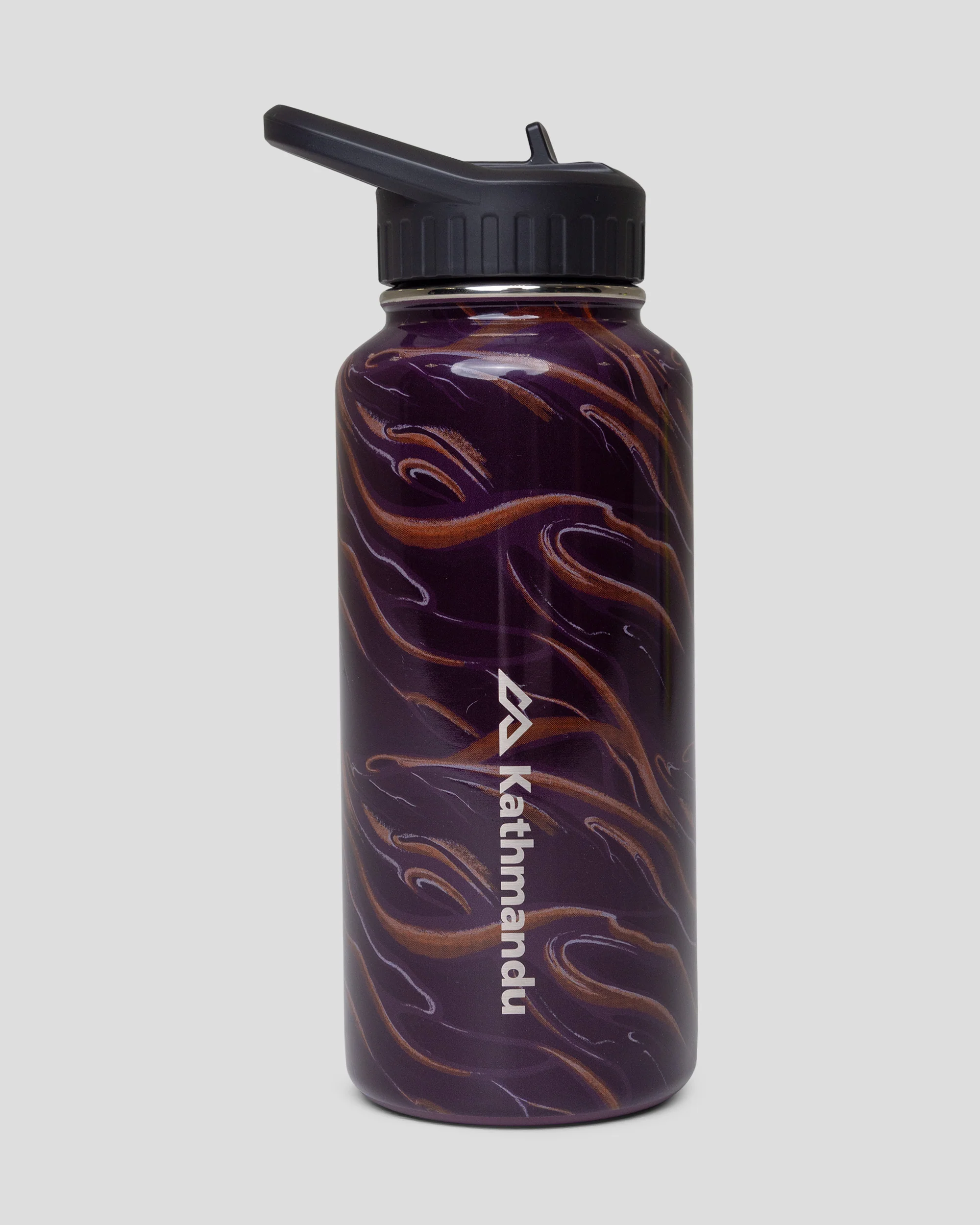 Straw Lid Insulated Bottle - 950 ml -  Mulberry Braided River