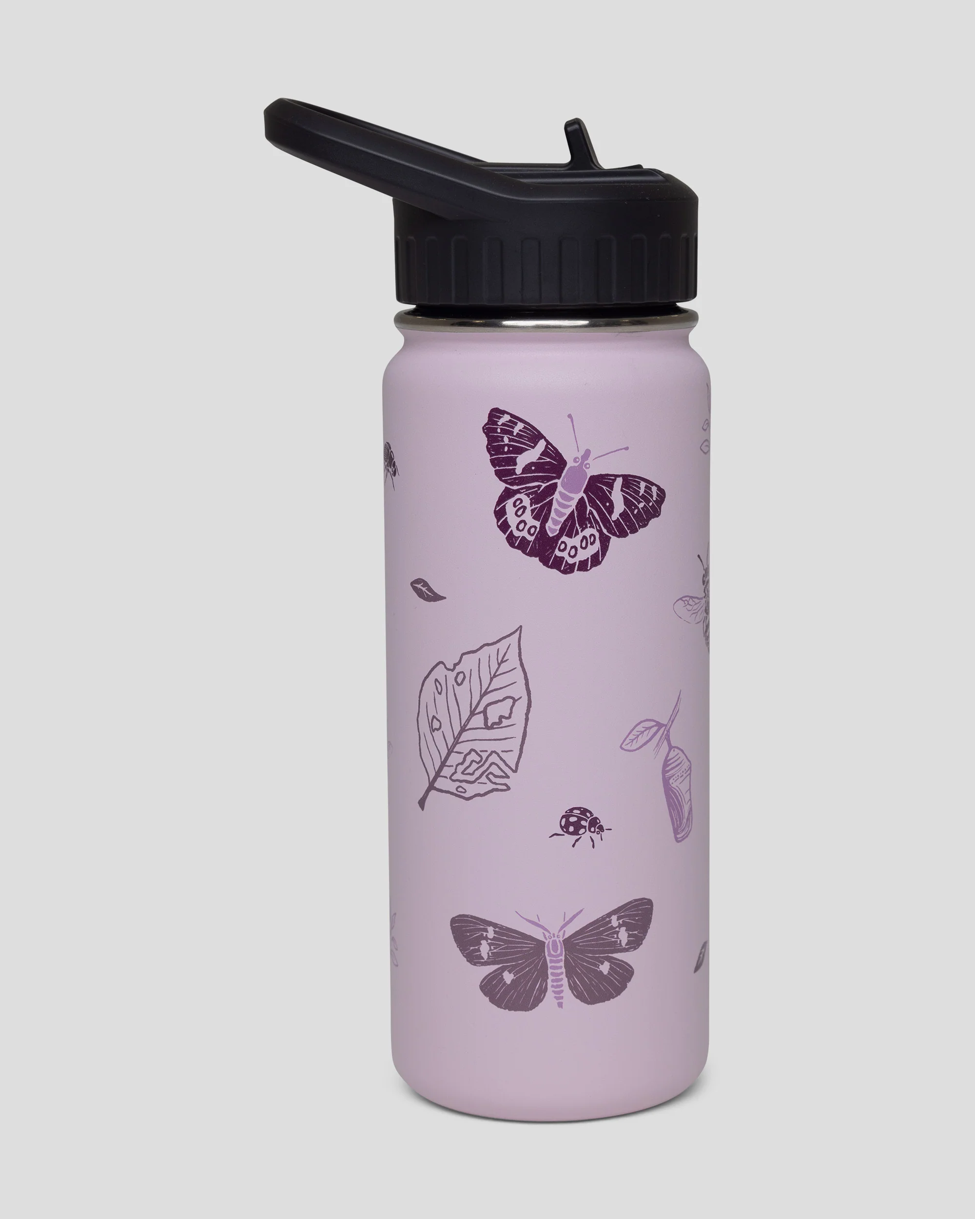 Kids'' Straw Lid Insulated Bottle - 530 ml - Stardust