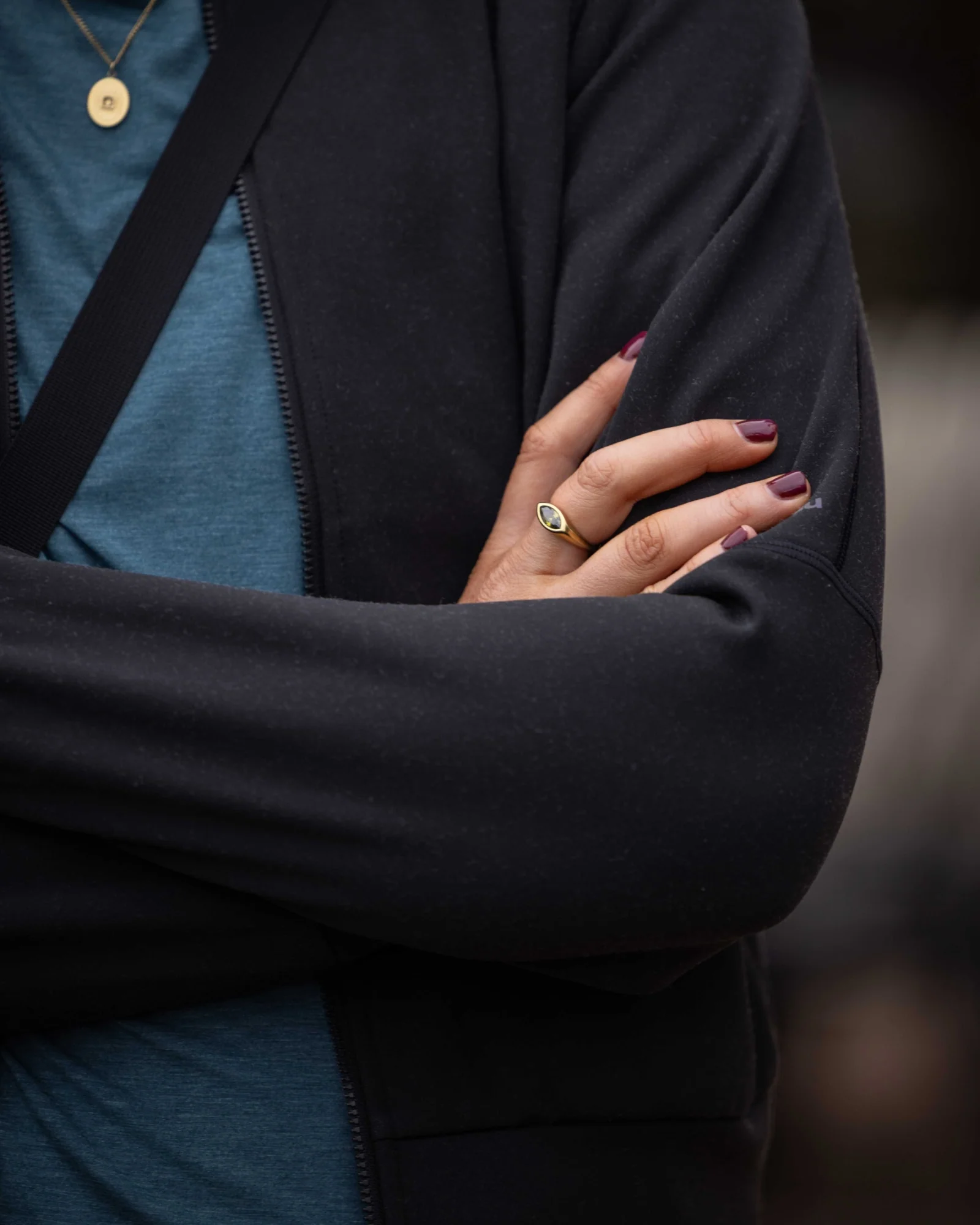 Women’s Anytime Bomber Jacket - Black Stingray - Image 4