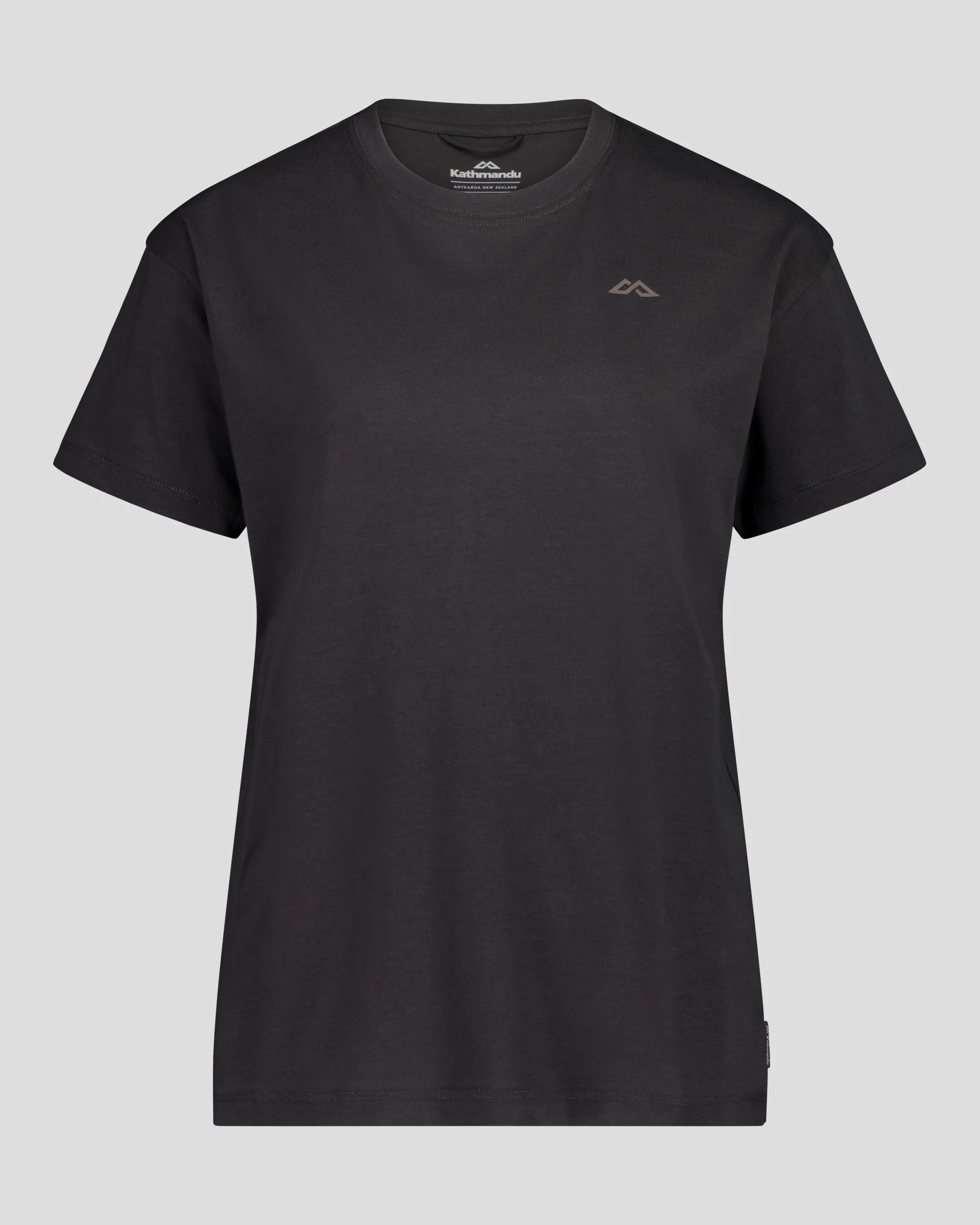 Women's Braided River Organic Cotton T-Shirt -  Washed Black