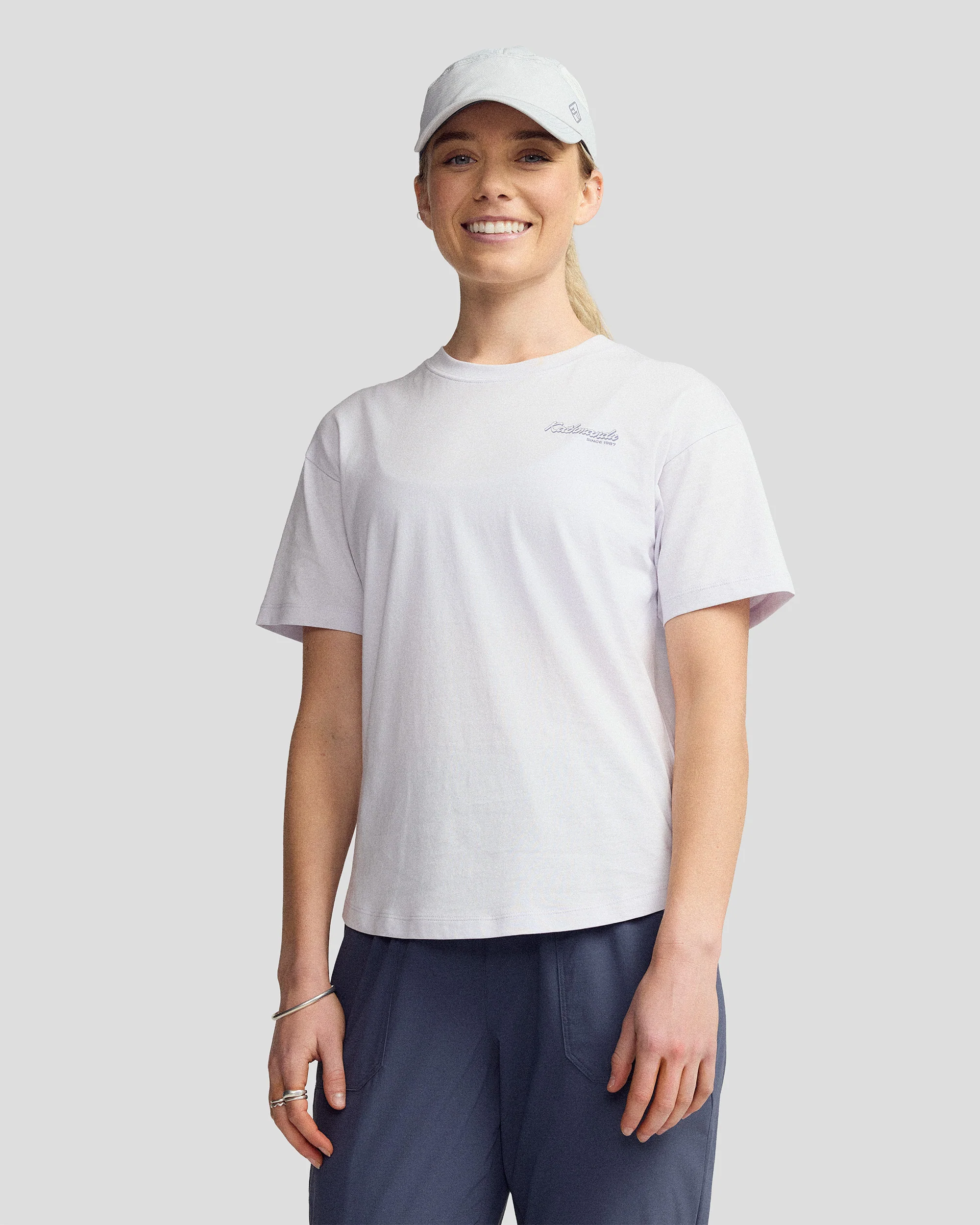 Women’s River Organic Cotton T-shirt  -  Bright Lilac - Image 4