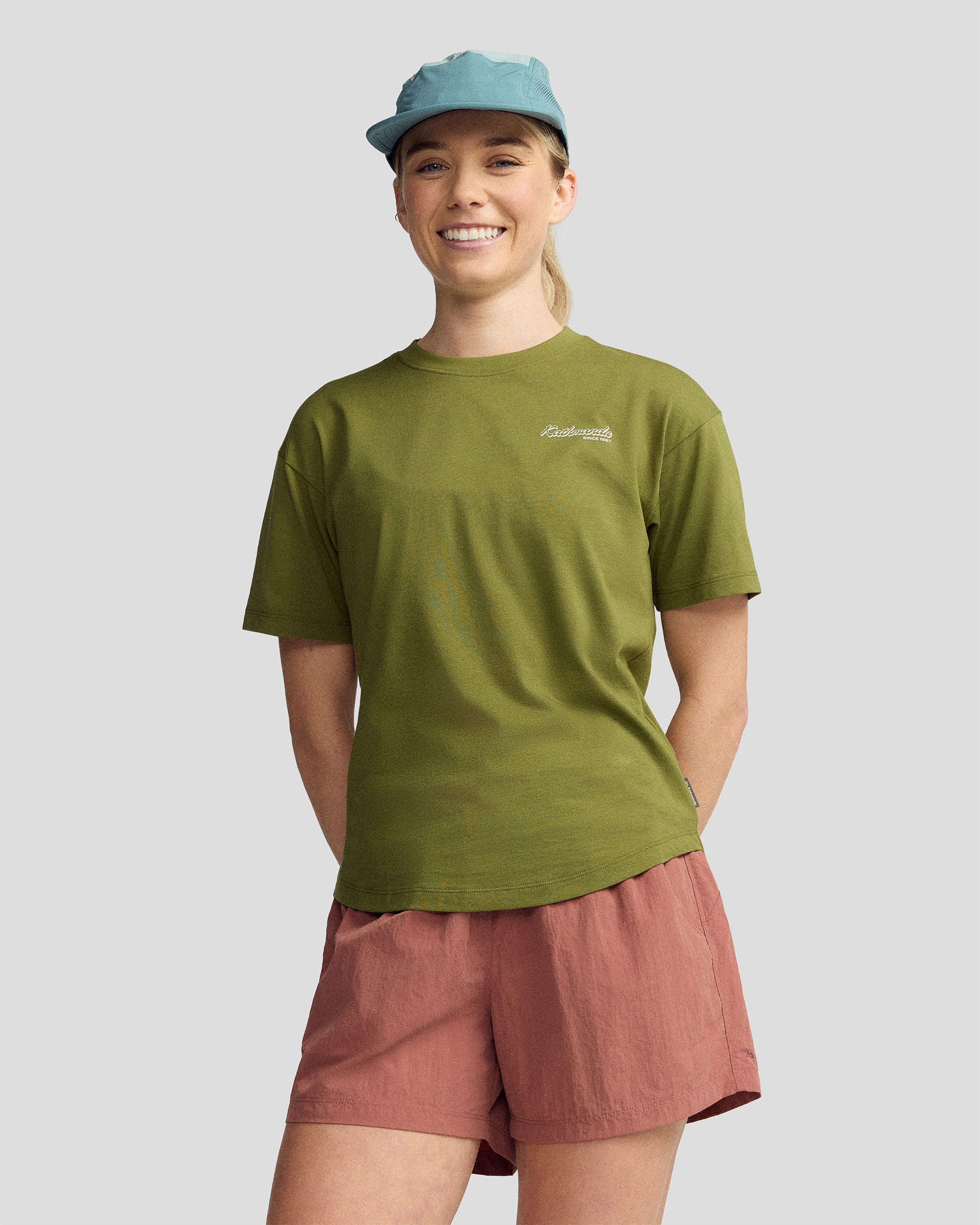 Women’s River Organic Cotton T-shirt - Dark Fern - Image 2