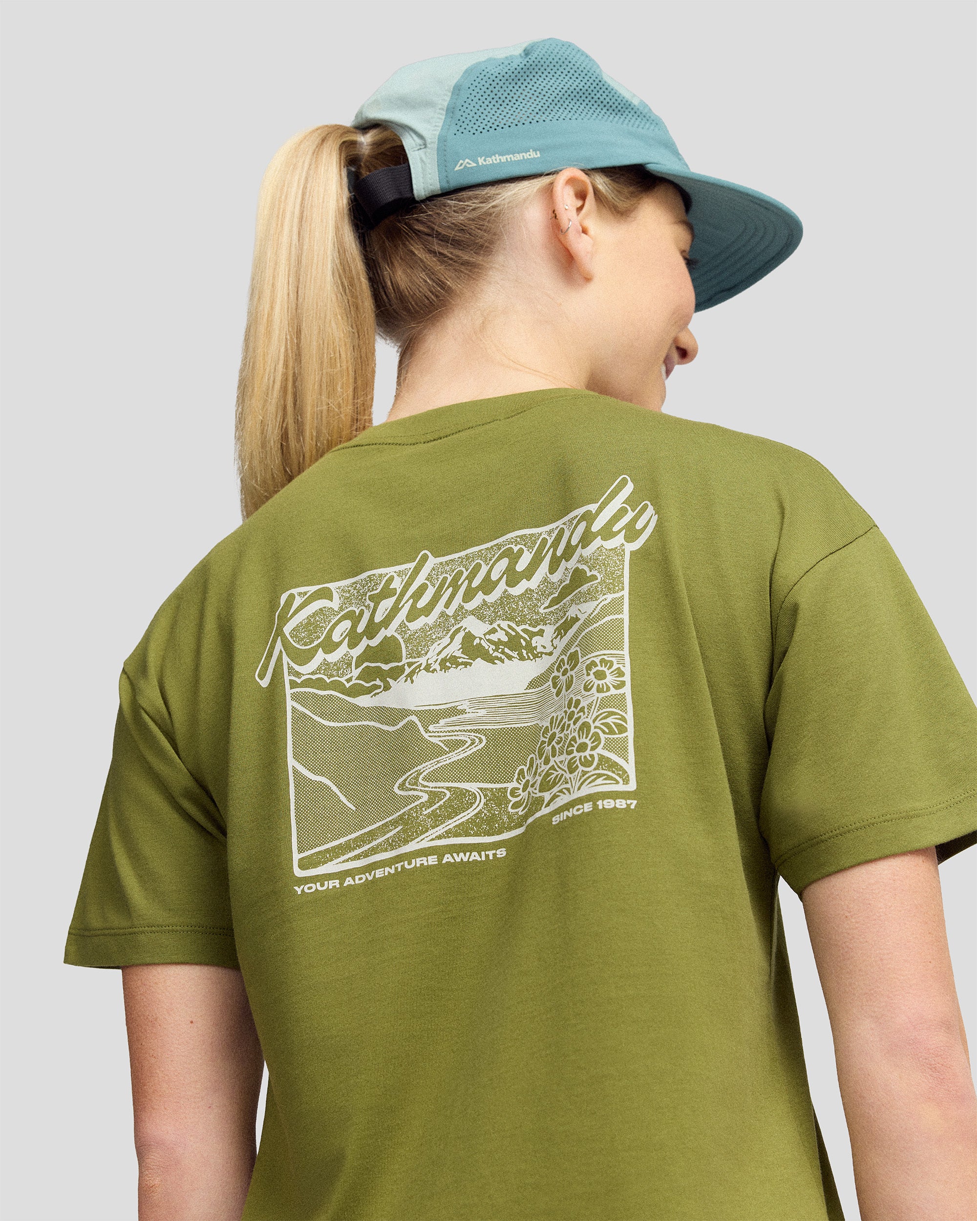Women’s River Organic Cotton T-shirt - Dark Fern - Image 8
