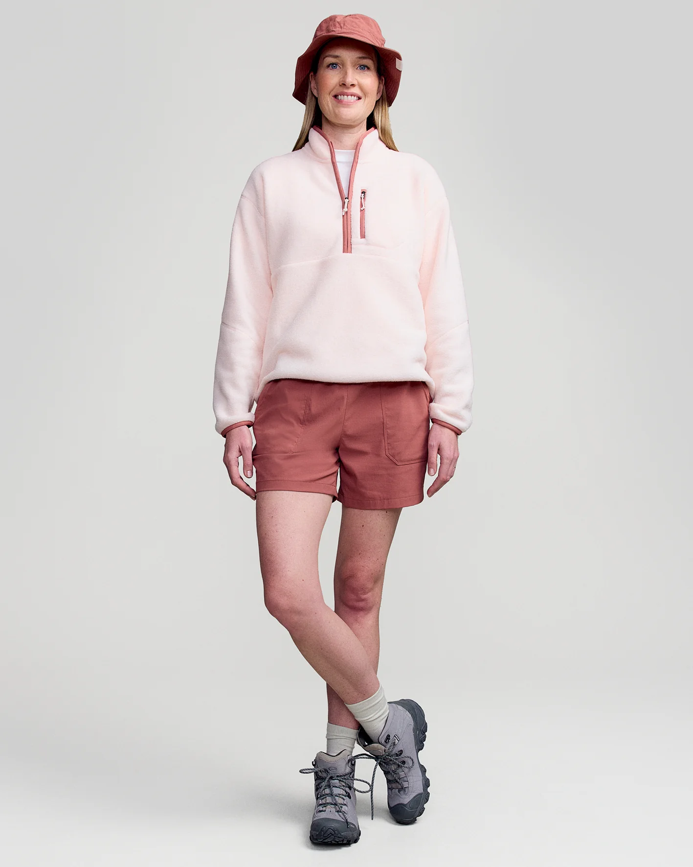Women's Trailhead Fleece 1/4 Zip Pullover - Peachy - Image 3