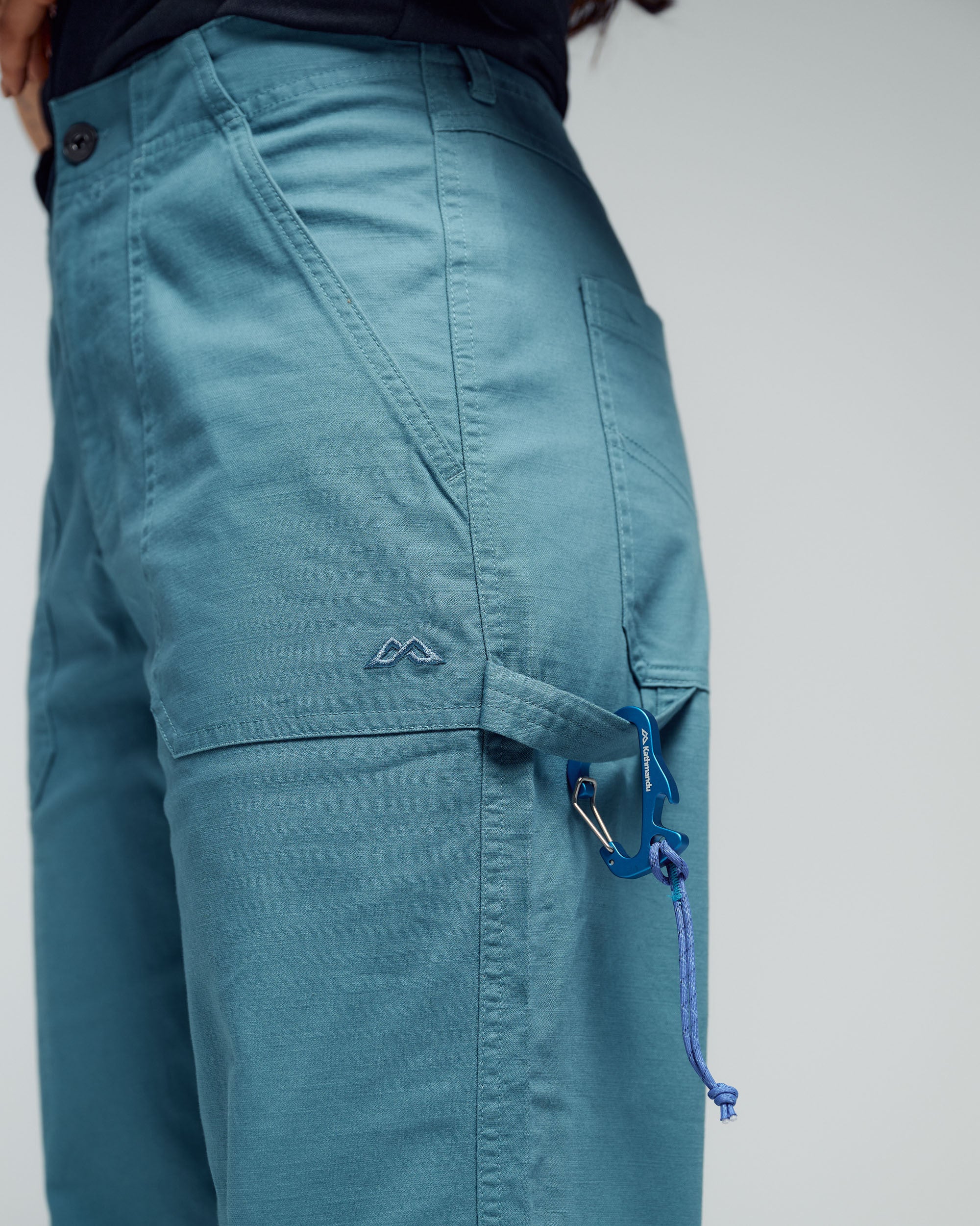 Women’s Weekend Cotton Pants - Washed Blue - Image 5