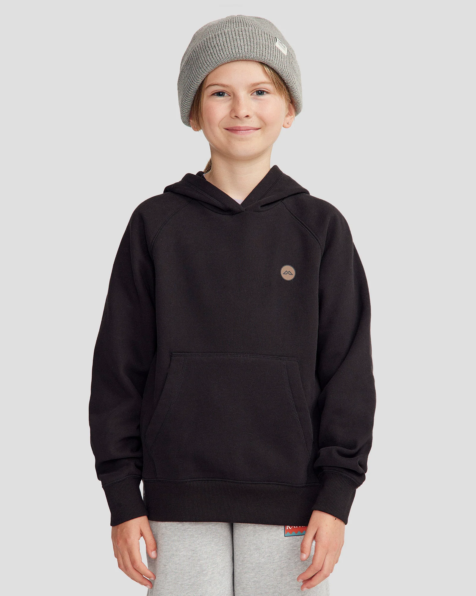 Youth Peak Hoodie - Black Stingray