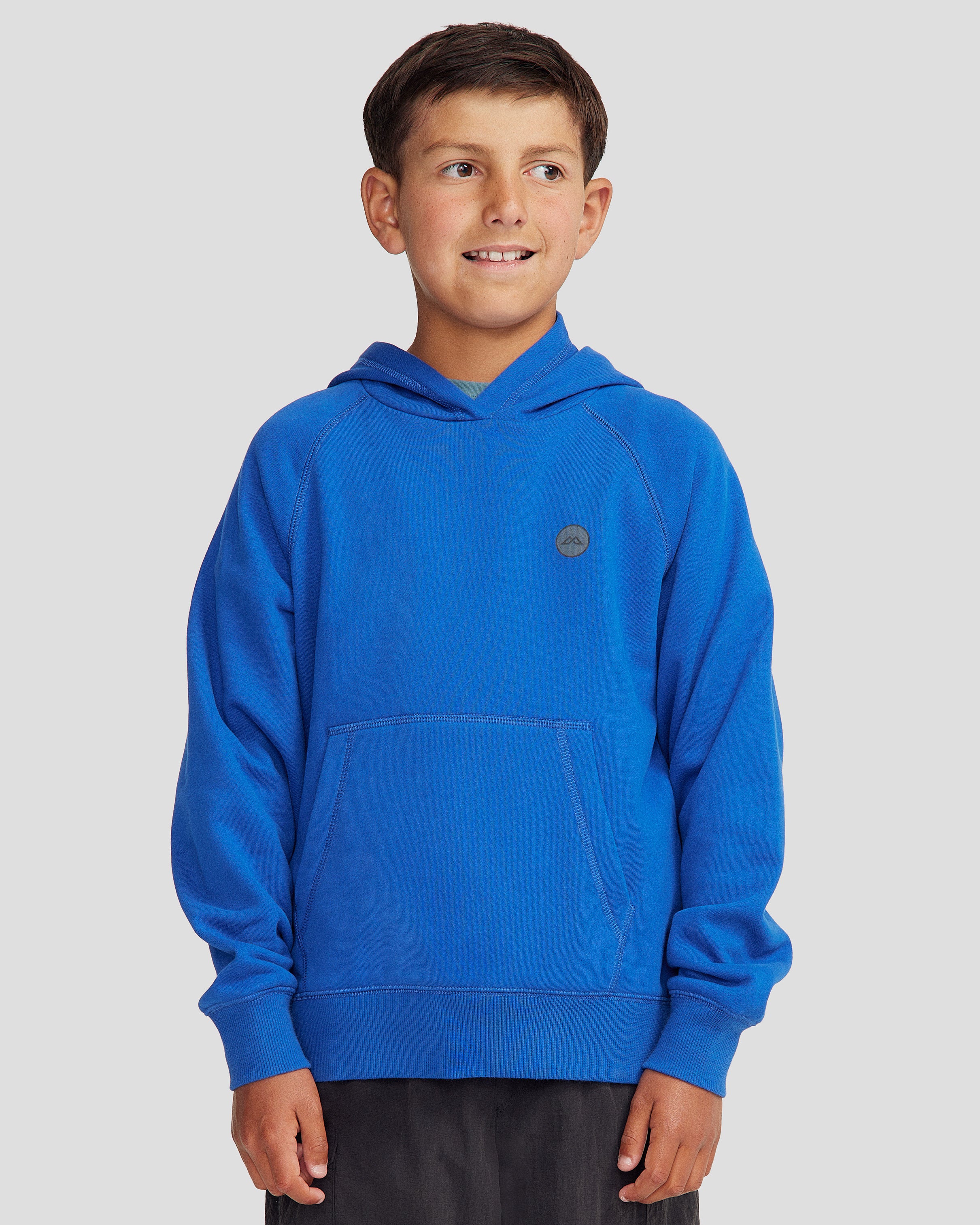 Youth Peak Brushed Hoodie - Peak Blue